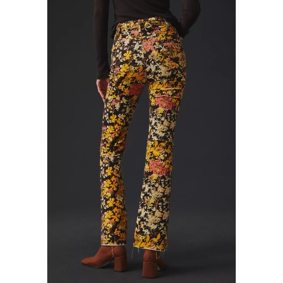 NWT Mother Hustler Ankle Fray Hopscotch Autumn Floral Stretch Corduroy Pant 27 - Picture 13 of 13